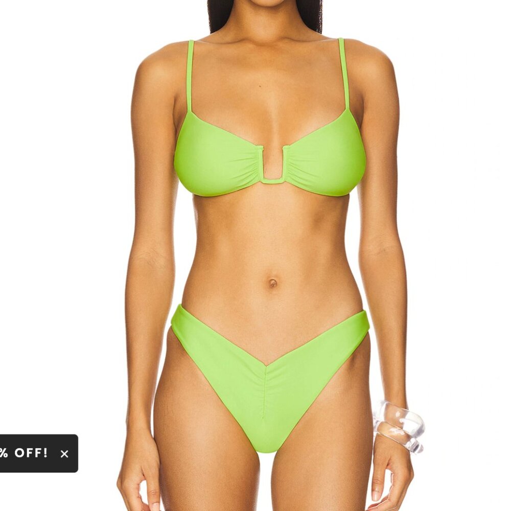 REVOLVE Neon Lime V-Waist Bikini Set
